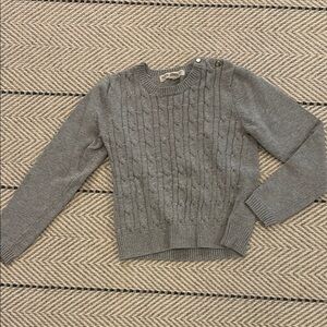 Gray Cable Knit Girl’s Sweater